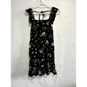 Wild Fable floral ruffle sleeveless mini dress‎ womens small romantic coquette